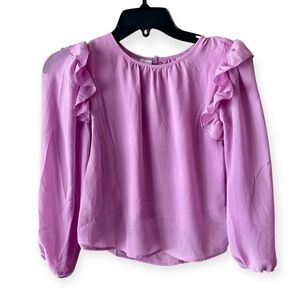 Maurices Evsie Elegant Pink Ruffle Blouse